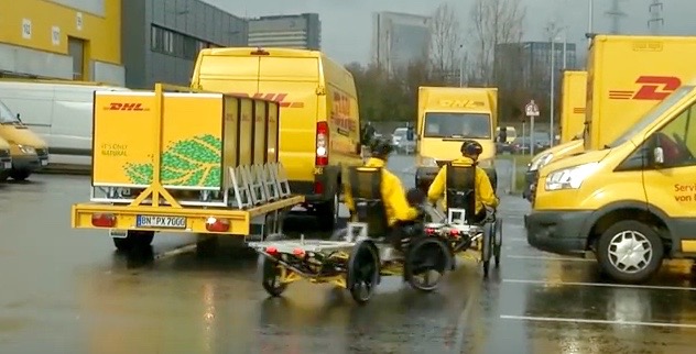 pk Snazzy struik Elektrische vrachtfiets Cubicylce de weg op - Amsterdam Logistics